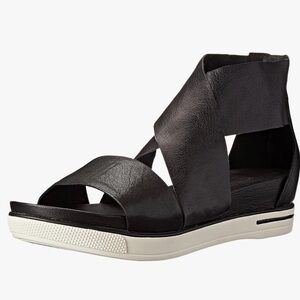 Eileen Fisher Sport Platform Sandals Black and White 9.5